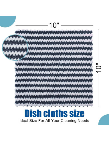 Homaxy Paquete de 12 Paños de Cocina Microfibra 25x25cm Gris