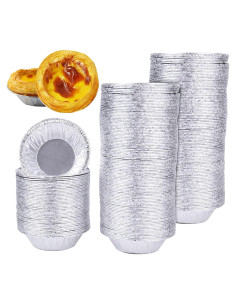 Yesland 500 Moldes de Tartas de Aluminio 7,30 cm Desechables