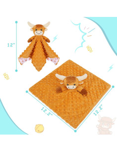 Manta de Seguridad para Bebés Sprinqdawin Vaca de las Tierras Altas 30.99cm 2