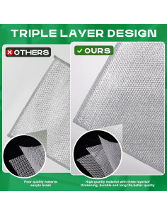 Paños de Cocina Reutilizables BrainKer 10 Pcs 3 Capas 2