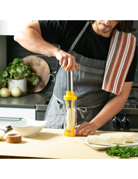 Destripador de Maíz Deluxe RSVP Amarillo 26.67 cm Apto Lavavajillas