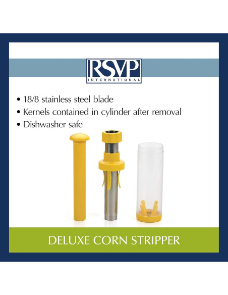 Destripador de Maíz Deluxe RSVP Amarillo 26.67 cm Apto Lavavajillas