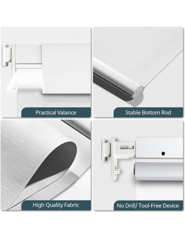 Persianas Automáticas Motorizadas Hapadif 86x182 cm Blanco