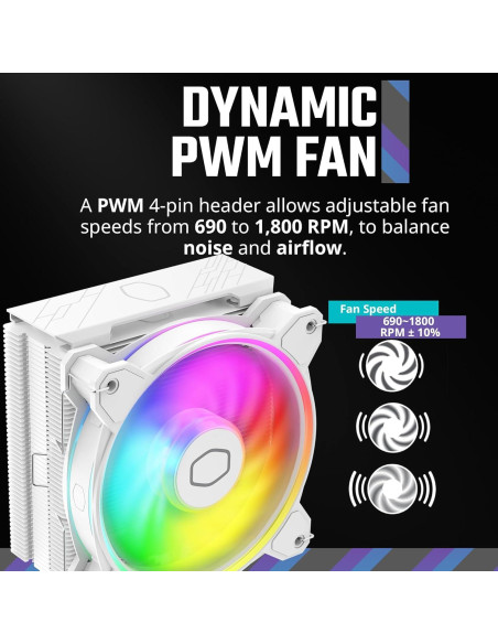 Cooler Master Hyper 212 Halo Enfriador de CPU Blanco 15.4cm