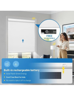 Persianas Motorizadas CITOLEN 34x72 cm Opacas Control Remoto 2