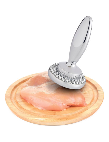 Aplanador de Carne Doble HIC Kitchen 835g Acero Inoxidable