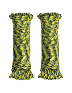 Cuerda de Paracord GIAHAND 4.0 mm 30.48 m 2 Paquetes Verde Amarillo Negro