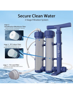 Purificador de Agua RIUORKIE 3 Etapas 1.5L/min Camping Emergencia 2