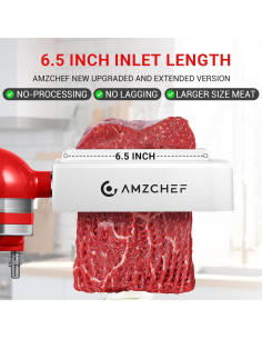 Amasador de Carne AMZCHEF para KitchenAid 16,51 cm Acero Inoxidable 2