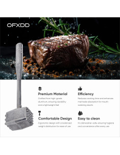 Mazo Aplasta Carne Aluminio OFXDD 167g Apto Lavavajillas 2