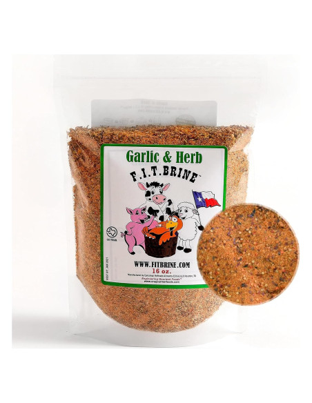 FIT Brine Ajo y Hierbas 450g - Ablandador de Carne Natural