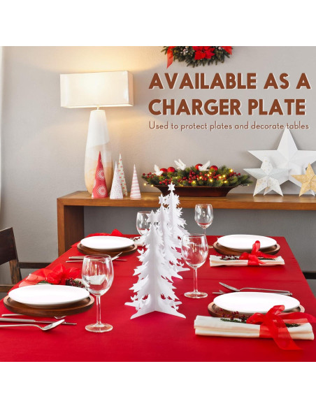 Juego de 12 Platos Redondos de Madera Acacia Rtteri 20 cm