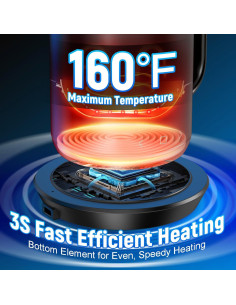 Taza de café autocalentable Civexa HSC07K 14 oz control app 2