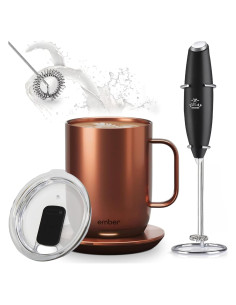 Taza Inteligente Ember 2 414 ml con Tapa y Espumador Zulay