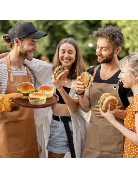 Juego de 15 Platos Redondos de Madera Acacia Roshtia