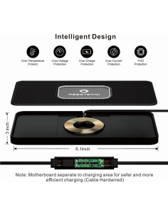 Cargador Inalámbrico para Coche REESTECQI 15W Antideslizante 2