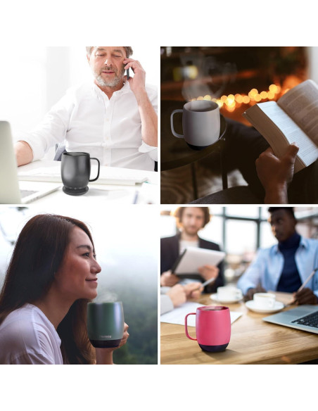 Nextmug Taza Autocalentable 396ml Rosa Verdadero