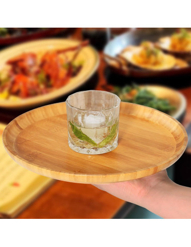 Juego de Platos de Cena de Bambú ZTHapwa 2 Piezas 25,4 cm