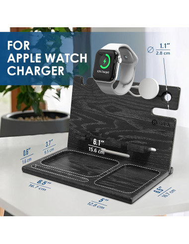 Estación de Acoplamiento BarvA para 2 Teléfonos Madera