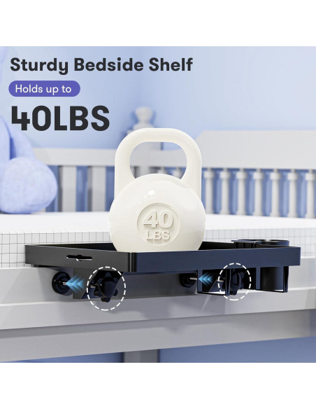 Estante de Cama AUZONIMICS HDTP01-BK Negro 15x10 cm