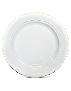 60 Platos Cargadores Desechables OCCASIONS 30 cm Blanco Dorado