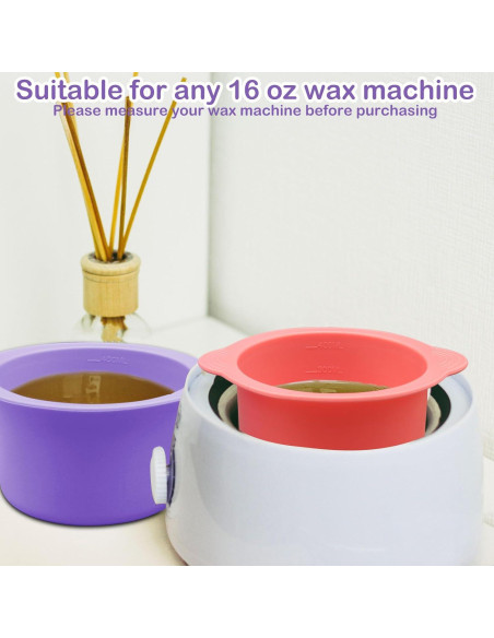 Juego de 2 Forros de Silicona para Calentador de Cera HINGTAI Juego de 2 Forros de Silicona para Calentador de Cera HINGTAI