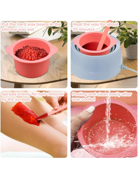 Juego de 2 Forros de Silicona para Calentador de Cera HINGTAI Juego de 2 Forros de Silicona para Calentador de Cera HINGTAI