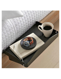 Estante Lateral Moderno Innovaciones para Cama Alta Negro