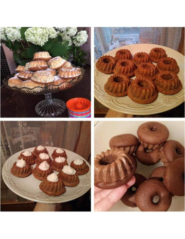 Set 36 Moldes Silicona Reutilizables Para Muffins y Cupcakes