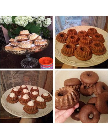 Set 36 Moldes Silicona Reutilizables Para Muffins y Cupcakes