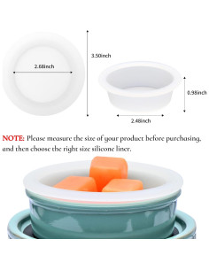 Forros de Silicona ASAWASA para Calentador de Cera 6,30 cm 2