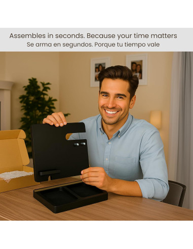 Organizador de Escritorio Namore MDF Negro 25x20x29 cm