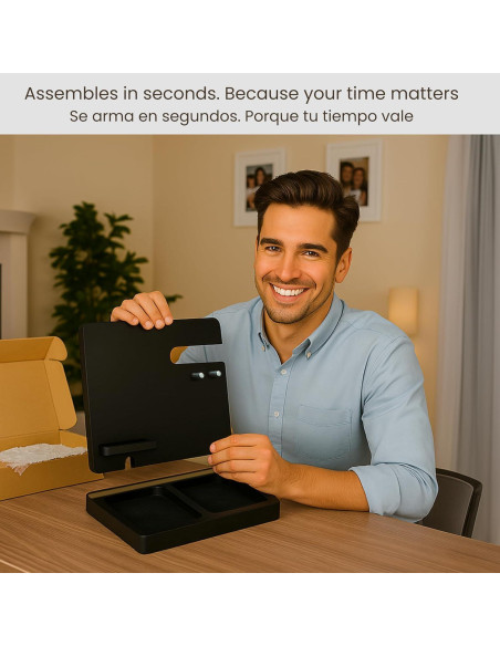 Organizador de Escritorio Namore MDF Negro 25x20x29 cm