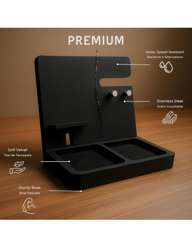 Organizador de Escritorio Namore MDF Negro 25x20x29 cm