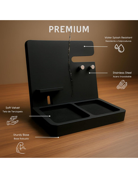 Organizador de Escritorio Namore MDF Negro 25x20x29 cm