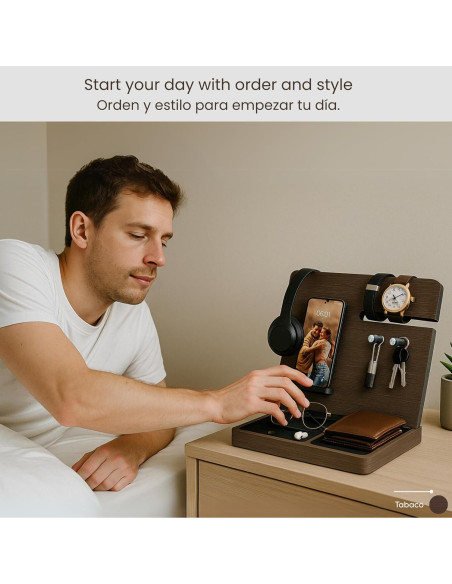 Organizador de Escritorio Namore MDF Negro 25x20x29 cm