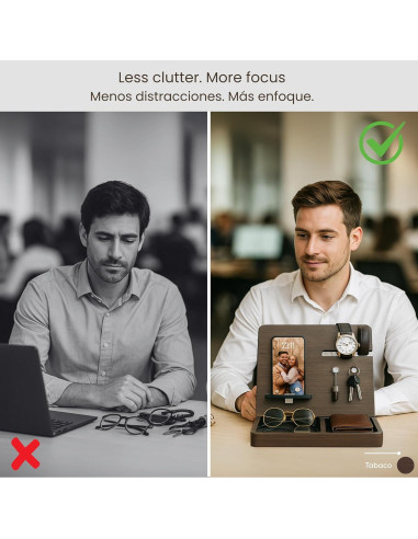 Organizador de Escritorio Namore MDF Negro 25x20x29 cm