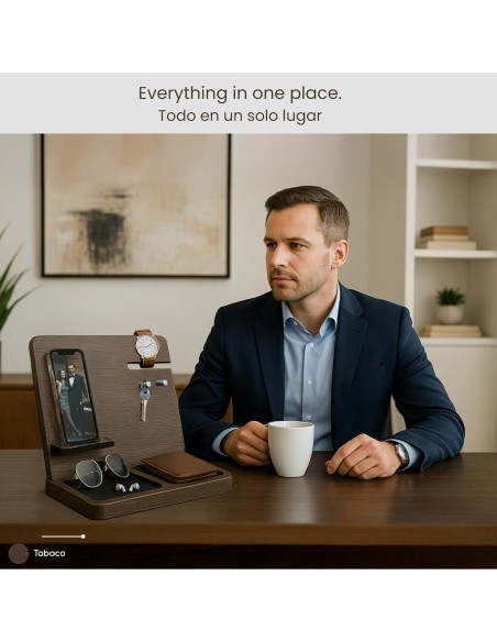 Organizador de Escritorio Namore MDF Negro 25x20x29 cm