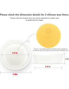 Forros de Cera de Silicona Bobolyn - 2 Piezas Reutilizables 2