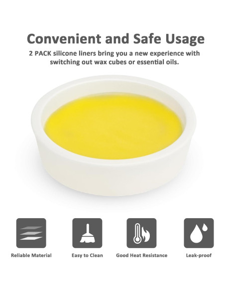 Forros de Cera de Silicona Bobolyn - 2 Piezas Reutilizables