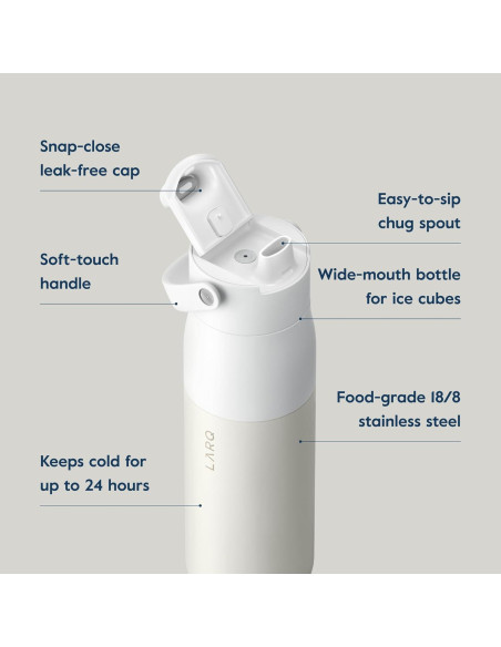 Juego de 3 Botellas de Agua LARQ 680ml Acero Inoxidable Juego de 3 Botellas de Agua LARQ 680ml Acero Inoxidable