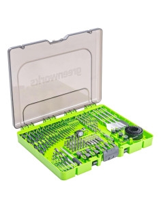 Juego de Brocas y Puntas Greenworks 90 Piezas Óxido Negro