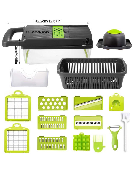 Cortador de Verduras 17 en 1 Febvao - Acero Inoxidable