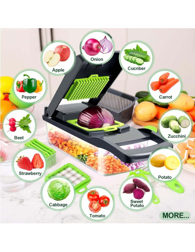 Cortador de Verduras 17 en 1 Febvao - Acero Inoxidable