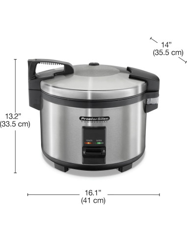 Olla de Arroz Comercial Proctor Silex 40 Tazas Acero Inoxidable