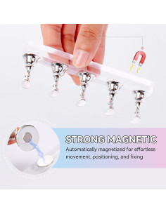 Soporte de Uñas Makartt Plateado con Cinta Doble Cara 2