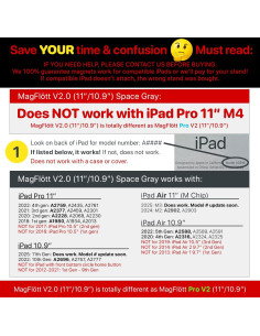 Soporte Magnético MagFlott V2.0 para iPad Pro 11" y Air 11" 2