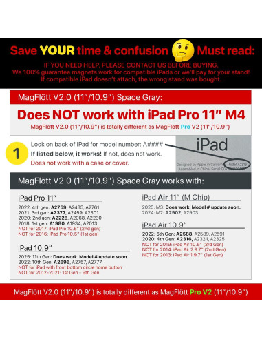 Soporte Magnético MagFlott V2.0 para iPad Pro 11" y Air 11"