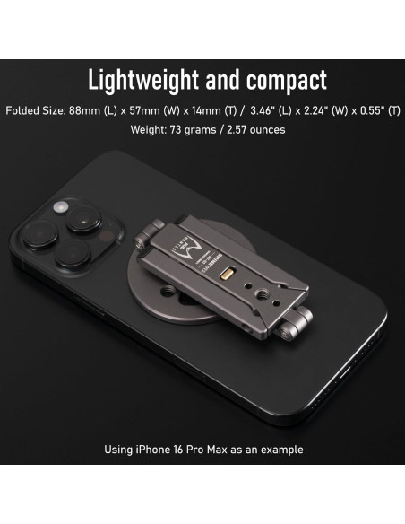 Trípode Magnético SHINEWEE para iPhone 12-16, Compacto