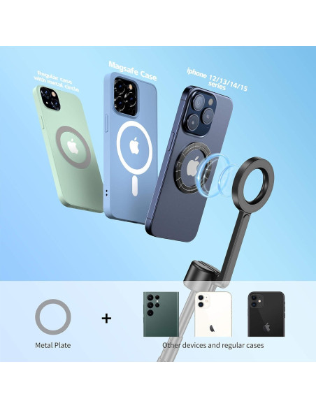 Trípode Magnético Vimitty para iPhone 162,56 cm con Control Remoto